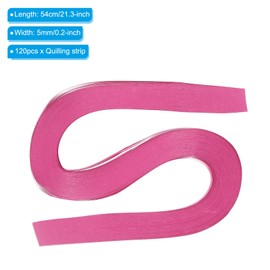 PATIKIL Quilling Strips Paper 120pcs 3/16"(5mm) 54cm Origami Paper Quilling Strip for Art DIY Hand Craft Christmas Rose Red