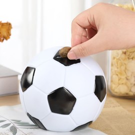 H&W Football Piggy Bank for Boys Girls, Shatterproof Coin Bank, Small Football Sports Themed Money Box for Children, Best Money Box Gifts for Christmas, Birthday