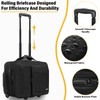 LASUK Rolling Briefcase Laptop Bag,17.3" Computer bag with wheels, Water