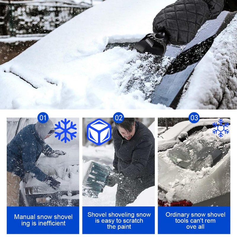 Norhogo 2pcs Glove Ice Scraper for Car Windscreen Set, Ice