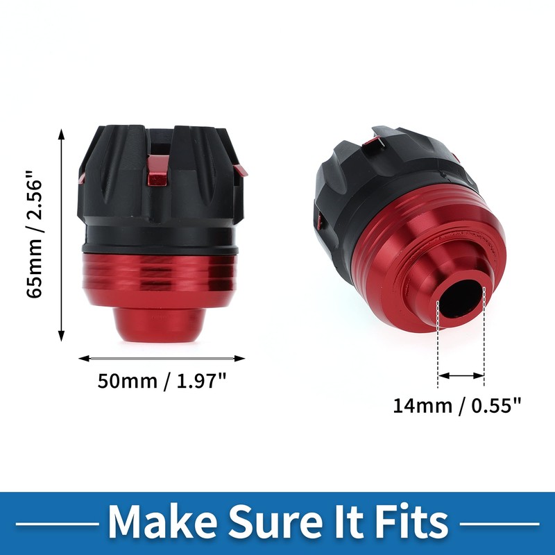 A ABSOPRO Motorcycle Frame Sliders Front Fork Falling Protection Wheel