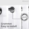 Neween Sheer White Curtains 2 Panels Set, Grommet Airy &