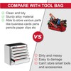 P.I.T. Mini White Tool Box, Portable 5-Drawer Micro Roll Cab