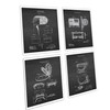 Bathroom Decor Set of 4 Art Prints Unframed Toilet Paper