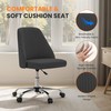 Simple Deluxe Armless Office Desk Chair, Modern Cute Swivel Vanity