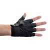 Lezax Half Finger Mesh Gloves Driving Gloves [Black] 28