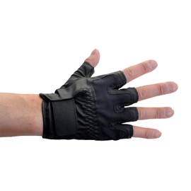 Lezax Half Finger Mesh Gloves Driving Gloves [Black] 28