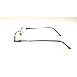 Vintage NWT Vintage 90&#039;s Rectangle Metal Semi-Rimless Reading Glasses +3.00 (Black)