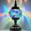 Handmade Stained Glass Mosaic Table Lamp Light Turkish Moroccan For