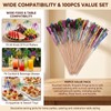 100 Pcs Firework Cupcake Toppers