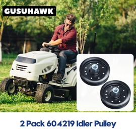 GUSUHAWK 2 Pack 604219 Pulley Replace 604219 for Hustler Dash 34" 42", Dash XD 34" 42", Raptor 36" 42" 52", Raptor SD 36" 42" 48", Raptor Limited 42" 52", Raptor SD EX 42", Flip-Up 48" 54" Lawn Mowers
