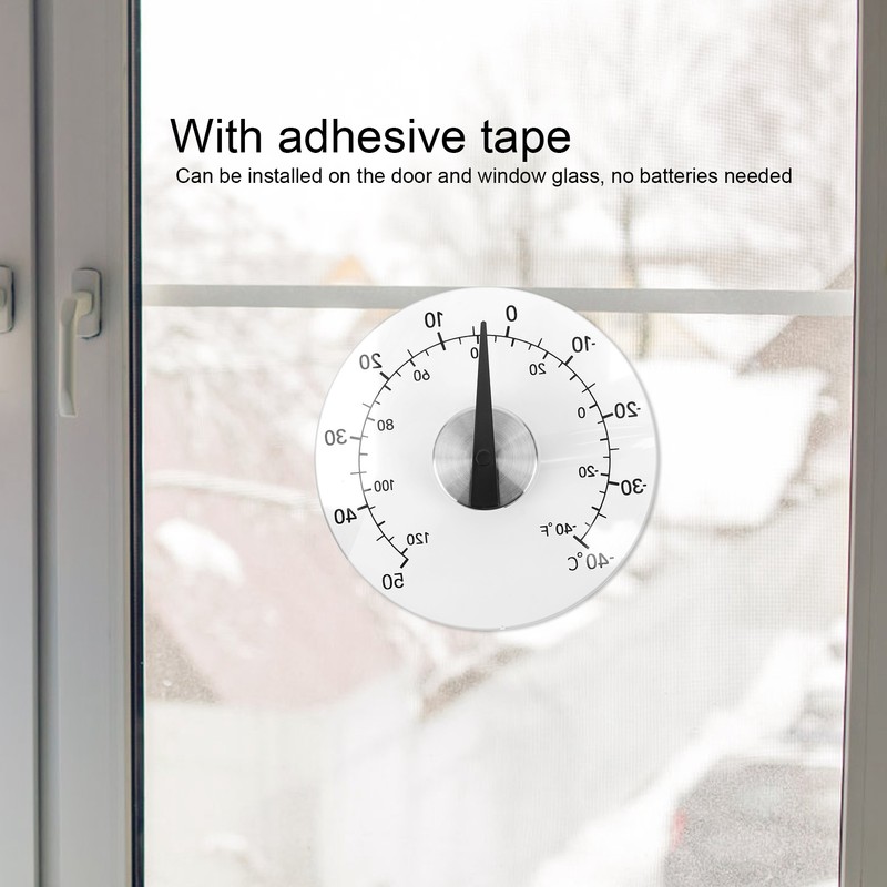 Outdoor Thermometer Adhesive Transparent Window Door Greenhouse Temperature Monitor Tester