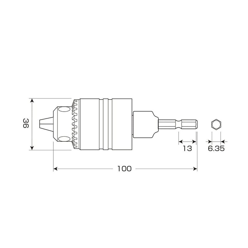 ANEX AKL-200 Drill Chuck Keyless Type Hybrid Type 0.06 -