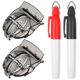 Lusofie 4 Pack Golf Ball Line Marker Tool Includes 2 Pcs Golf Ball Alignment Marking Putting Tool and 2 Pcs Color Marker Pen Triple Track Putter Stencil Accessories