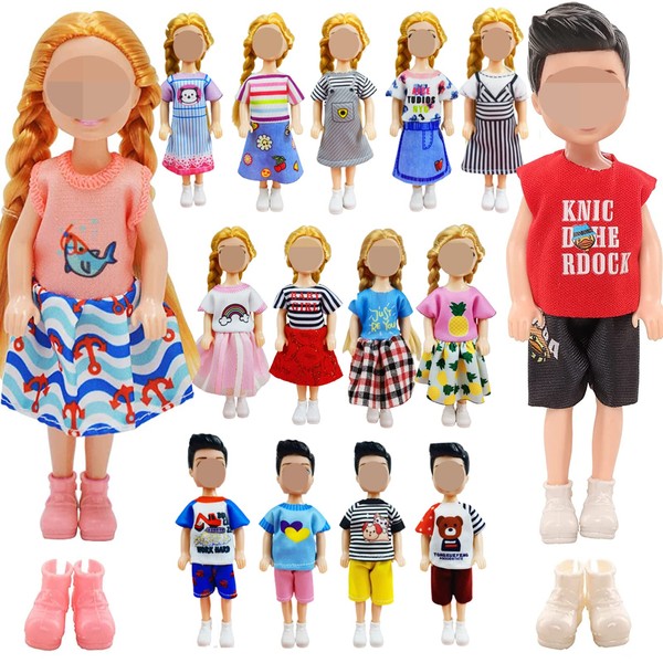 11 PCS Doll Clothes and Accessories Compatible with 6 Inch
