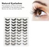 20 Pares de Pestañas Naturales, Pestañas Postizas 3D Esponjosas, Gruesas