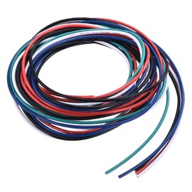 QUARKZMAN PVC Connection Wire 1.5 m / 5 ft 18AWG Flexible Electric Wire UL1007 Tinned Copper Wire 5 Colours 2 mm Diameter for Model Aircraft Electrical Devices Internal Connection