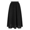Seta T Women's Casual Skirt Elastic Waist A Line Midi