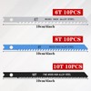 25 Pieces Jigsaw Blade Set 6T 8T 10T High Carbon