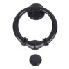 Skandh Iron Antique Design Round Ring Door Knocker (Black Powder