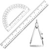 Zonon 3 Pcs Geometric Math Set, Drawing Compass, 6 Inch