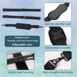 LODMOD - Correa de transporte para tabla de paddle – SUP, tabla de surf y kayak con correa de hombro acolchada para un fácil transporte y almacenamiento (hebilla de metal)
