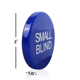 GSE Games & Sports Expert Small Blind, Big Blind, Dealer Button - Set of 3 Casino Texas Hold‘em Poker Button for Gambling Card Games, Poker Nights, Tournaments