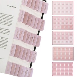 Bible Tabs, 75 Pcs Bible Tabs for Study Bible, Old and New Testament Studying with Blank Laminated Bible Tabs Pink, Bible Journaling Supplies for Women Bible Study Accessories