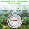 Fishnure 20" Compost Thermometer Probe with Stainless Steel Dial -