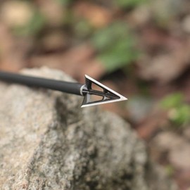 JIANZD Hunting Broadheads 100Grain for Compound Bow Arrow Heads 3 Blades Archery Broad Heads (X1-Black)