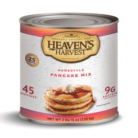 Heaven's Harvest Homestyle Pancake Mix with a 25 Year Shelf Life | Emergency Survival Food (#10 Canned Food, 20 Servings)