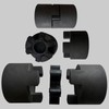 sourcing map 8pcs L75 Jaw Coupling Insert, Flexible Solid Type