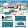 Teal Mandala Bowl Covers Reusable 5 Pieces Cloth Bowl Covers