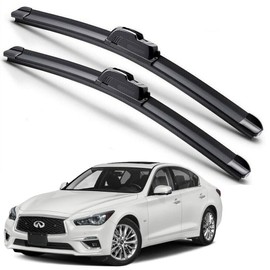 EZ Motoring For 2014-2024 INFINITI Q50 Windshield Wiper Blades J-HOOK Hybrid Silicone