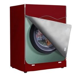 AlaSou Washing Machine Cover & Cover Waterproof 4 Side Covers Washing Machine Washing Machine Covers Large Size (60 x 53 x 85 cm, Red)