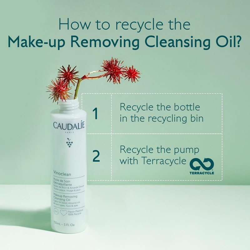 Caudalie Vinoclean Makeup Removing Cleansing Oil, Waterproof Makeup Remover -