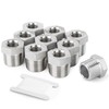 TAISHER 10PCS 304 Stainless Steel Reducer Hex Bushing, 1/4" NPT