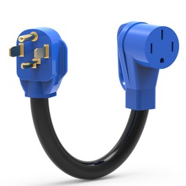 LANDNOR Heavy Duty 30 Amp to 50 Amp EV Power Adapter Cord - 4 Prong10 AWG Pure Copper Wire, ETL Listed 4-30P to 14-50R 30M/50F,Weatherproof for Level 2 EV Using