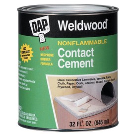 DAP Weldwood Nonflammable High Strength Synthetic Rubber Contact Cement 1 qt.