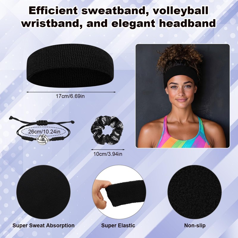 Hoemwarm Volleyball Gear Set 10Pcs Black Knee Pads Training Girls