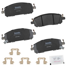 Bendix Priority1 CFC2413 Ceramic Front Brake Pads compatible with INFINITI QX60 2023-2022, Mitsubishi Outlander 2023-2022, Outlander PHEV 2023, Nissan Pathfinder 2024-2021