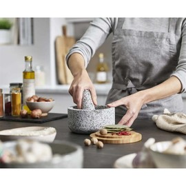 Joseph Joseph Dash™ Pestle & Mortar Set with Bamboo Lid,Gray