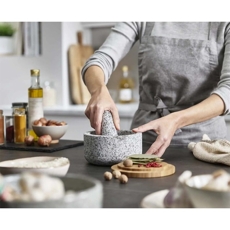 Joseph Joseph Dash™ Pestle & Mortar Set with Bamboo Lid,Gray