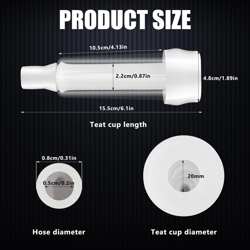 Threlaco Milking Machine Accessory Goat Teat Cup, Double Cup with