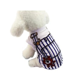 Fukufuku Cute Shirt For Small And Mid Sized Dogs, Dog Wear, Vest, For Walks And Outings, Spring And Summer Clothes, Pajamas, Overall Style, black