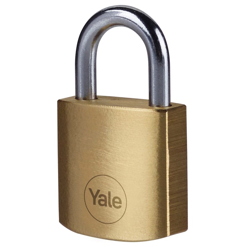 Yale - Y110B/25/113/1 Standardsicherheit 25mm Messing Vorhängeschloss - offener Stahlhäppchen