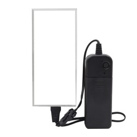 Electroluminescent Light Sheet、 Electroluminescent EL Panel Light 、DIY EL Cuttable 12 x 5cm for Decoration/Cosplay/Warning Constant Bright/Fast Flashing/Slow Flashing Three Modes (Ice Blue)