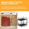 Under Sink Organizer, 2-Tier Pull Out Cabinet Organizer, Kitchen Bathroom