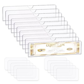 NBEADS 10Pcs Acrylic Wall Name Plate, Clear Office Door Mount Name Plate Holder Acrylic Door Name Plates Display Trays for Office Home Store Restaurant, 20.3x5cm