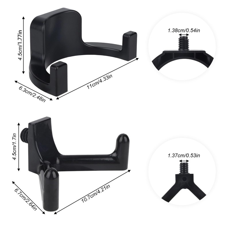 lasuroa 2pcs Storage Shed Hooks for Suncast, Black V and